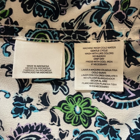 Jones New York Paisley Print Button Down Blouse Size XL - Picture 16 of 16